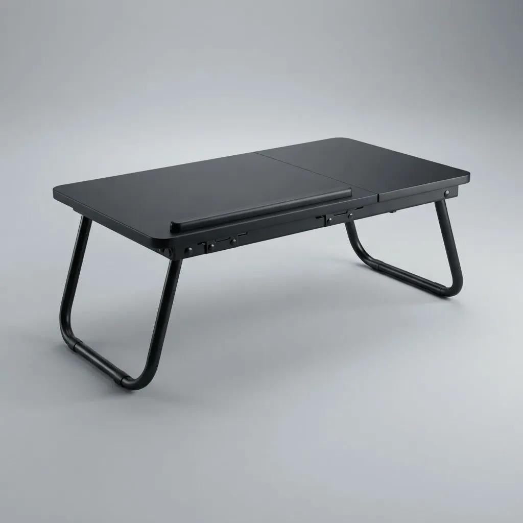 Mesa Plegable Elevable Notebook Para Cama O Sofá Negro