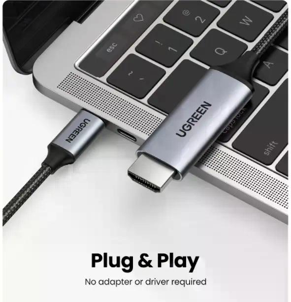 Ugreen Cable Usb C A Hdmi Macho-macho 4k 60 Hz 1.5m Aluminio