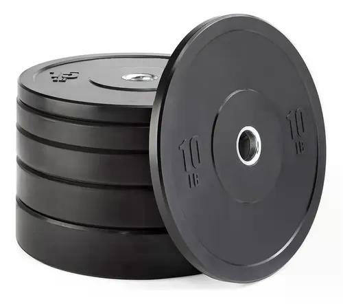 Par Discos Olímpicos Bumper 10 Lb (20 Lb Total) Negro