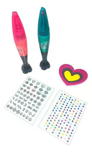 Set Juego Lapices Pinta Uñas Niñas Brocha Y Lapiz