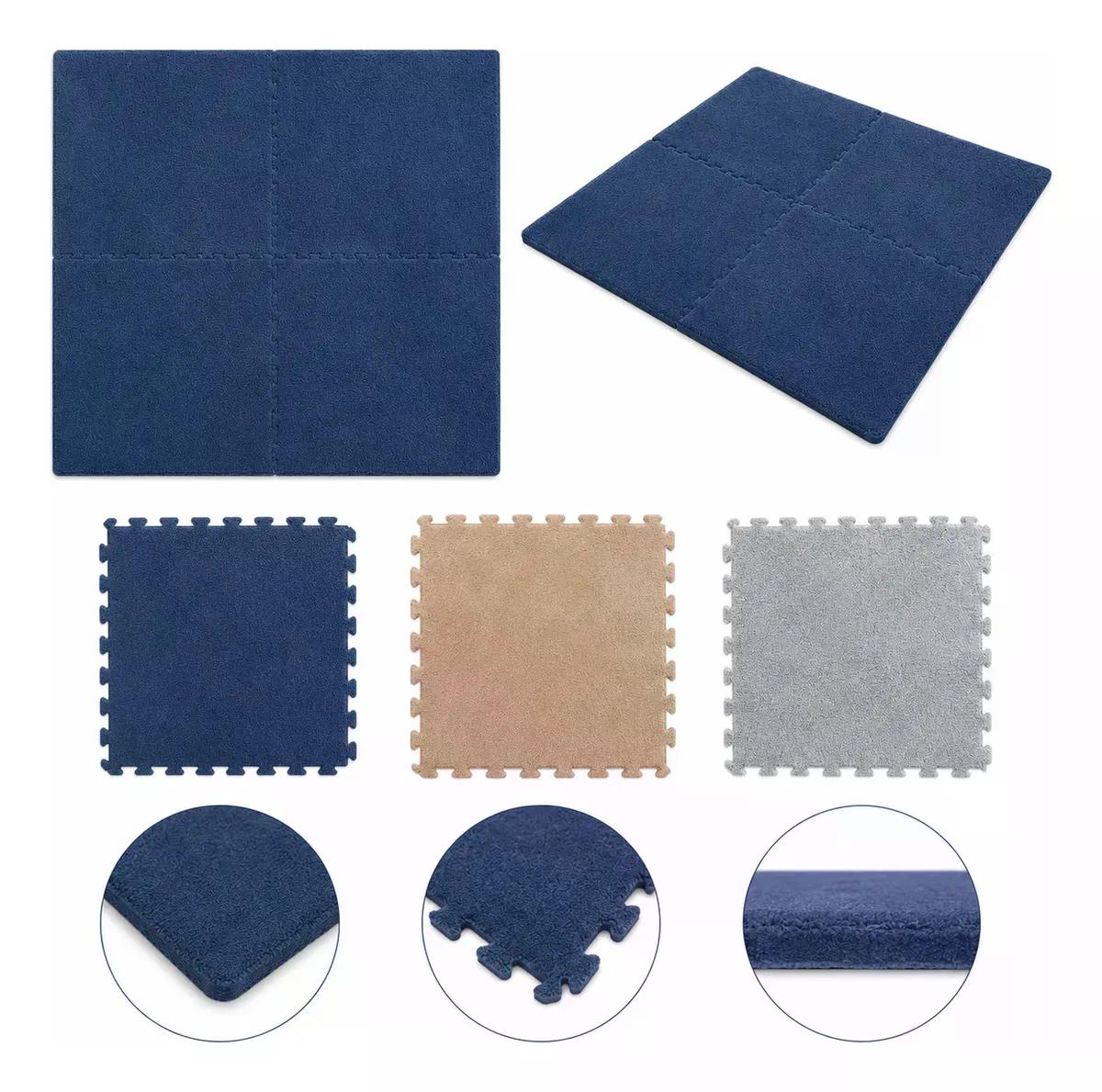 Pack X4 Piso Alfombra Tatami Eva Tipo Afelpado 60x60x1cm
