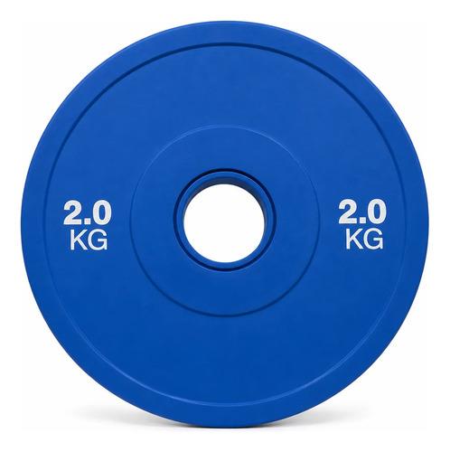 Discos Olimpicos 2 Kg Par Fraccionados Azul
