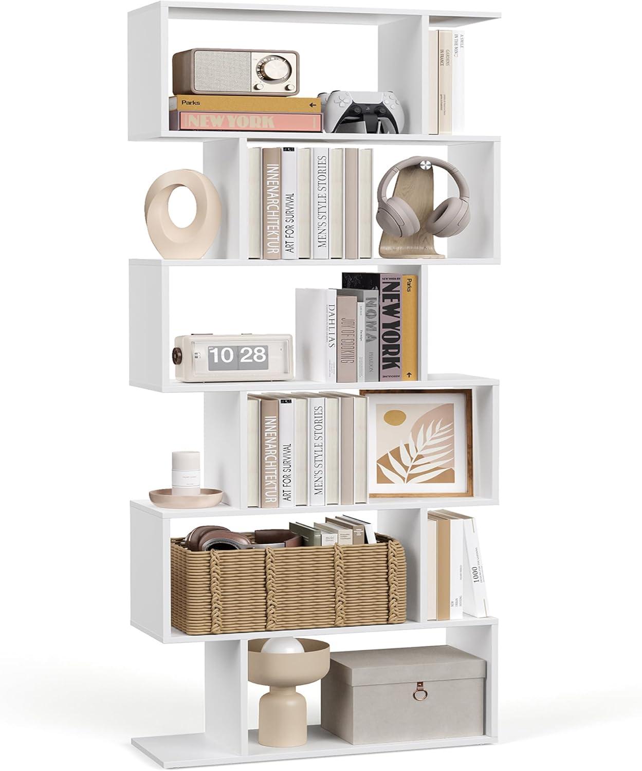 Estantería Librero Vasagle 6 Niveles Blanco Living Oficina
