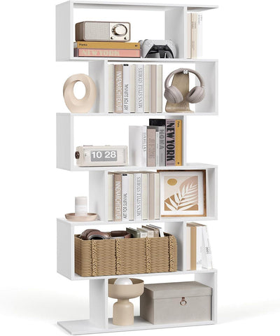 Estantería Librero Vasagle 6 Niveles Blanco Living Oficina