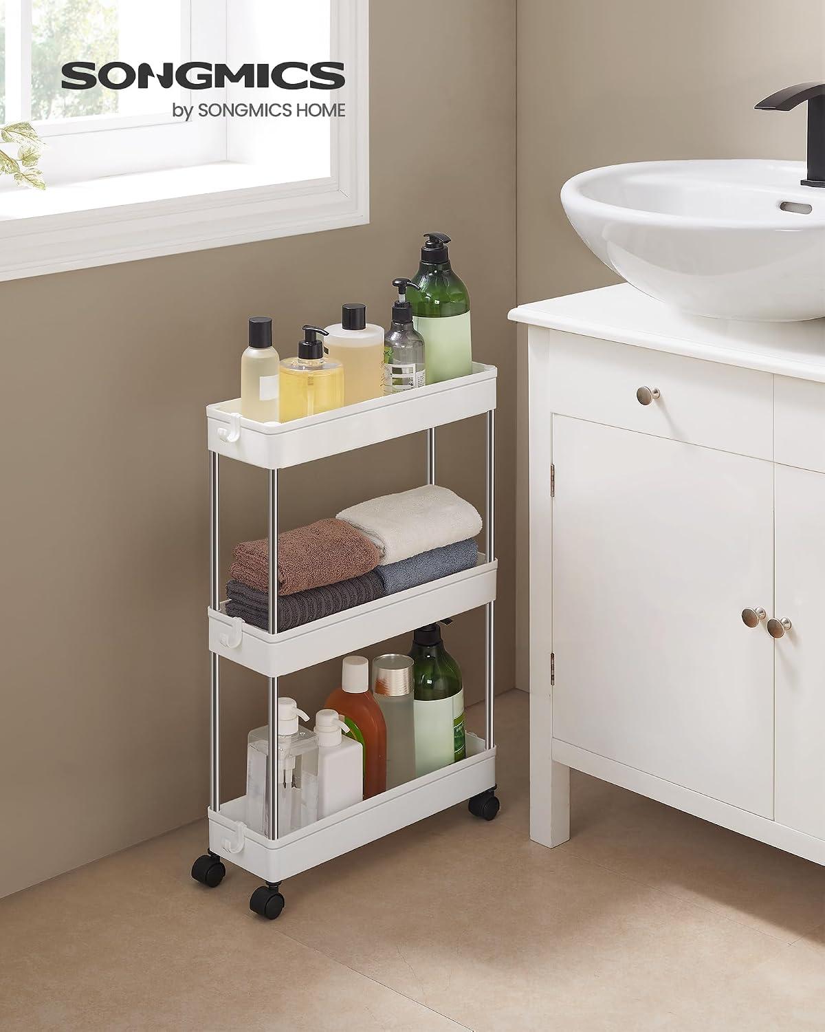 Carro Multiuso Angosto Songmics Con Ruedas 3 Niveles 14,4 Cm