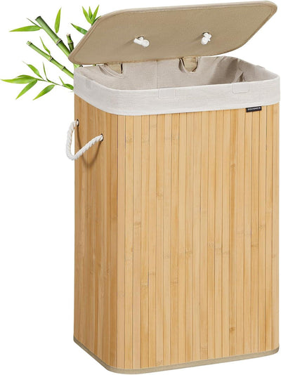 Canasto Ropa Songmics 72L Plegable Con Bolsa Lavable