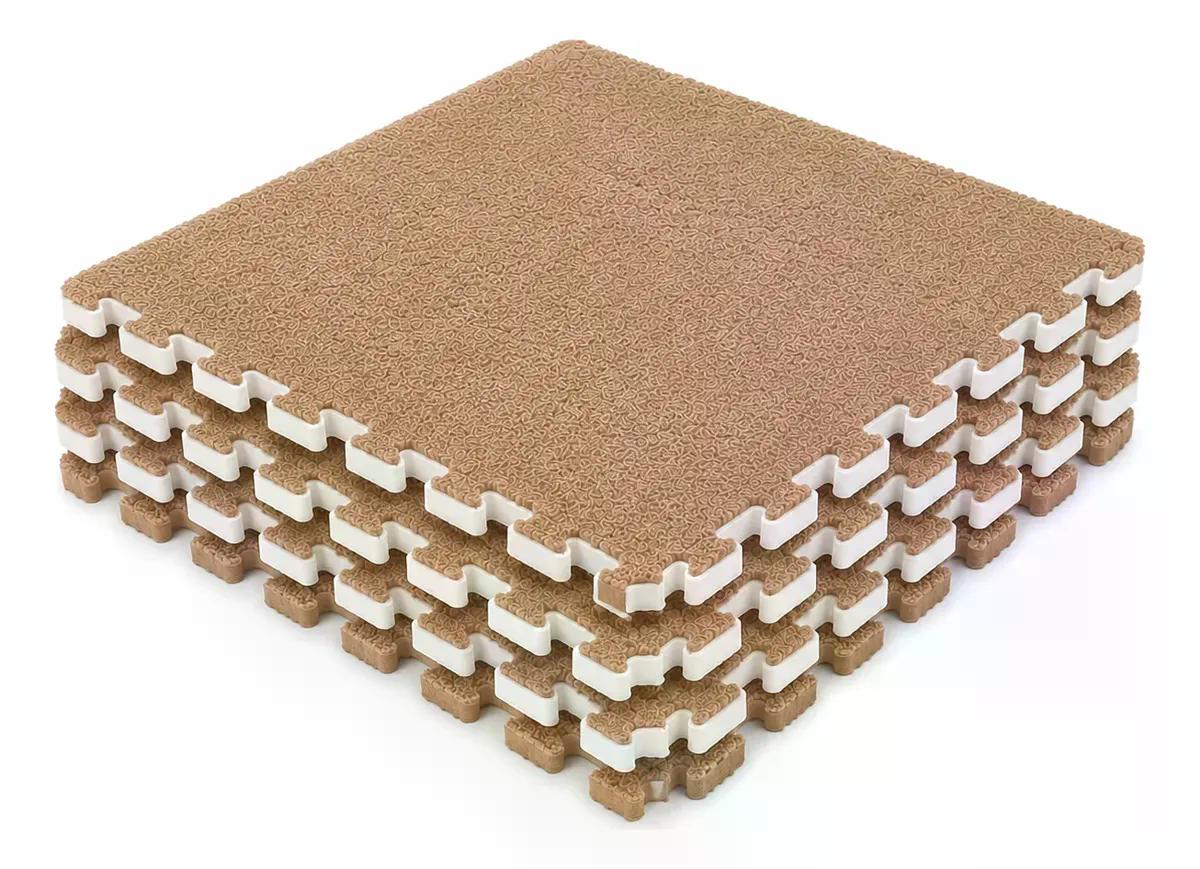 Pack X4 Piso Alfombra Tatami Eva Tipo Afelpado 60x60x1cm