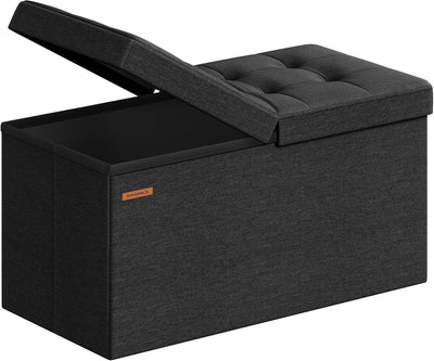 Puff Rectangular SONGMICS Con Baúl De Almacenaje Y Tapa