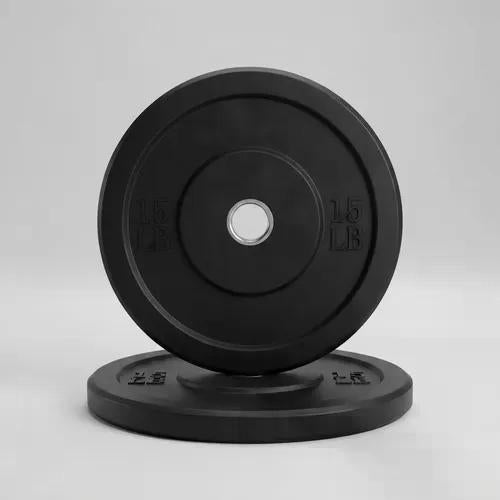 Par Discos Olímpicos Bumper 15 Lb (30 Lb Total) Negro