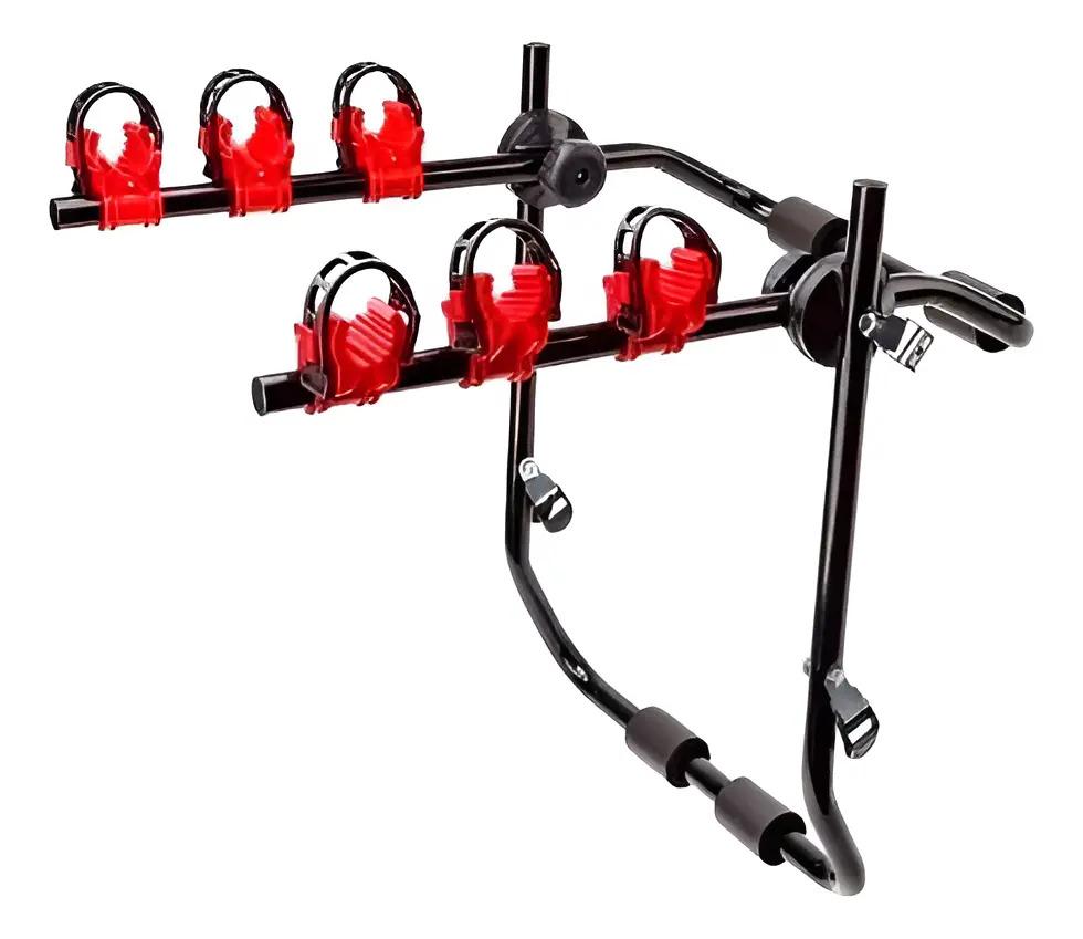 Kit Porta Bicicletas 3 Soportes + Candado Expansible Negro