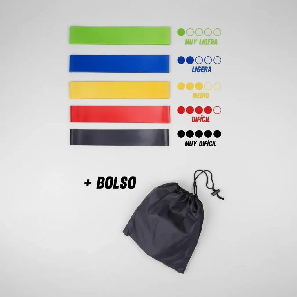 Kit Gym Inicial Guantes + Bandas Elásticas + Toalla Microfib Negro M