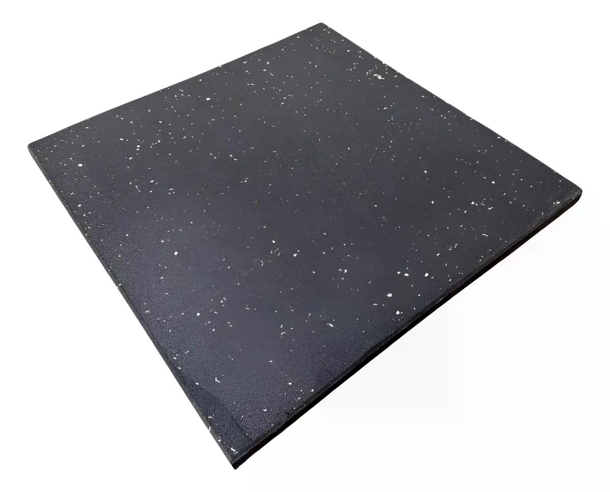 Piso Caucho Gimnasio Alto Trafico 100x100cmx15mm