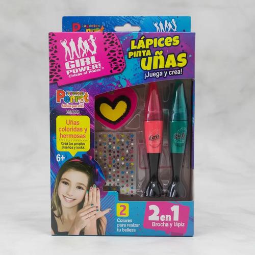 Set Juego Lapices Pinta Uñas Niñas Brocha Y Lapiz