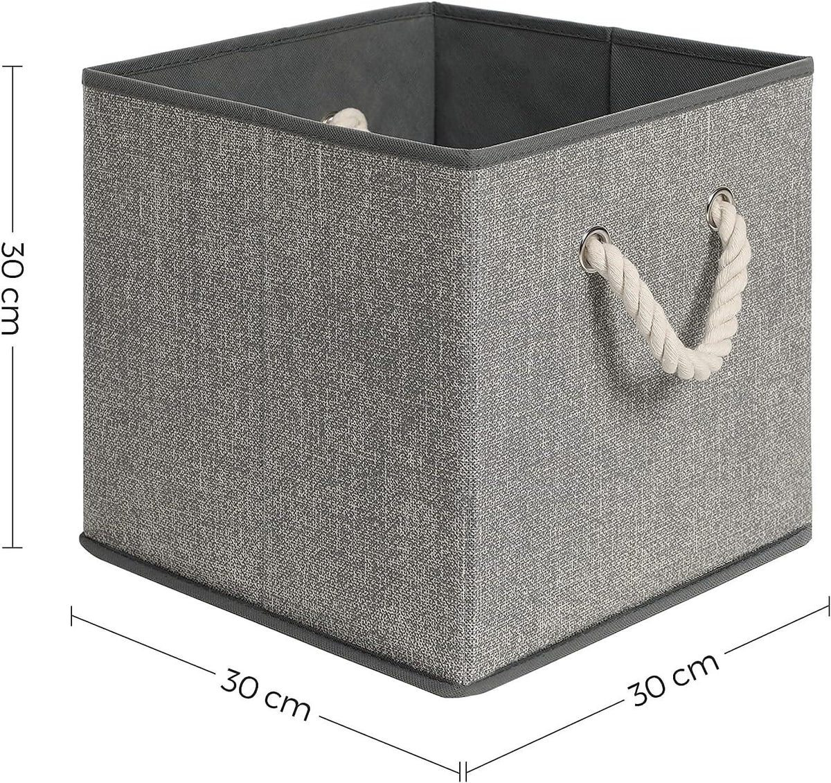 Set De 3 Cajas Organizadoras De Tela Plegables Con Asas