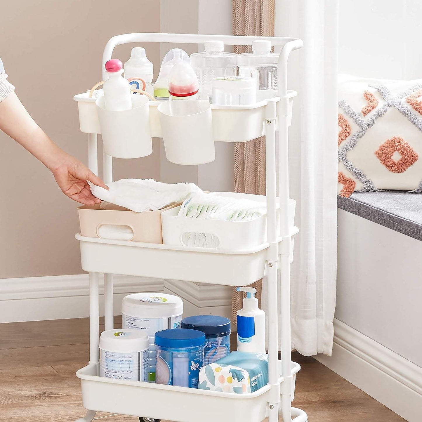 Carro Organizador Songmics 3 Niveles Con Ruedas Cocina