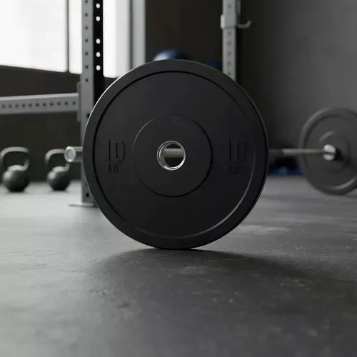 Par Discos Olímpicos Bumper 10 Lb (20 Lb Total) Negro