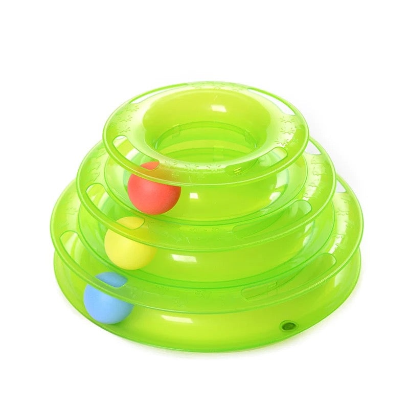 Juguete Para Gatos Mascotas De 3 Niveles Con Pelotas